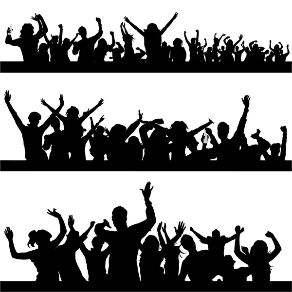 Party peoples silhouette — Stock Vector
