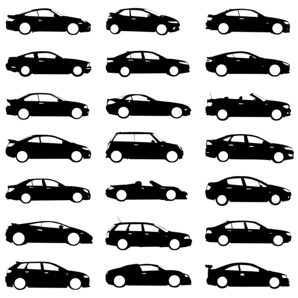 Reihe von Autos — Stockvektor
