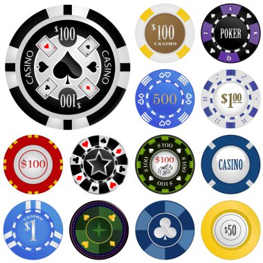 Gambling chips clipart