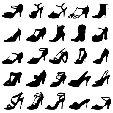 Fashion women shoes clipart