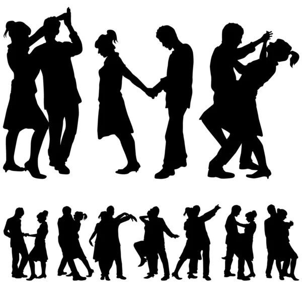Пара романтических танцев — стоковый вектор