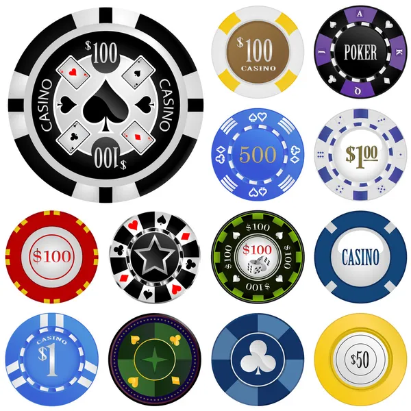 Szerencsejáték-zseton — Stock Vector