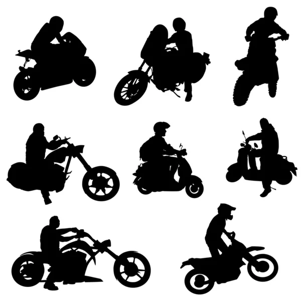 Ensemble de moto — Image vectorielle
