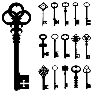 Set of key clipart