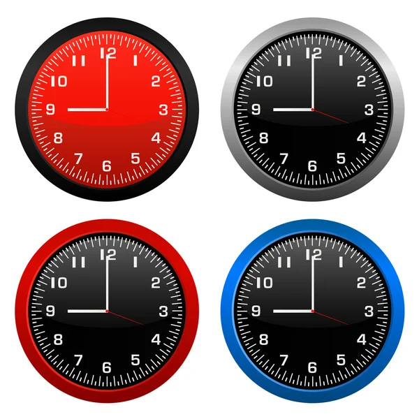 Moderní nástěnné hodiny vektor — Stockový vektor