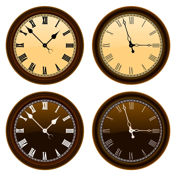 Vettore orologio da parete classico — Vettoriale Stock
