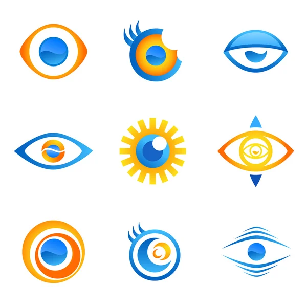 Conjunto de símbolos oculares —  Vetores de Stock