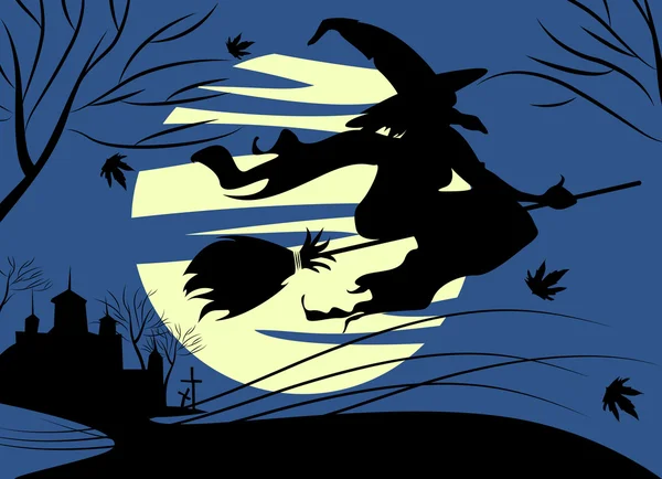 Halloween silueta — Stockový vektor