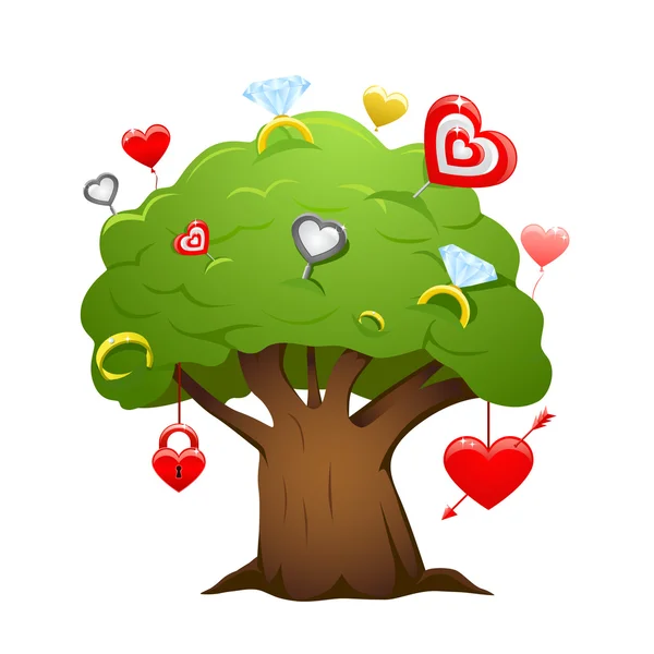 Kärleksträd — Stock vektor