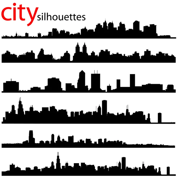 Městské siluety — Stockový vektor