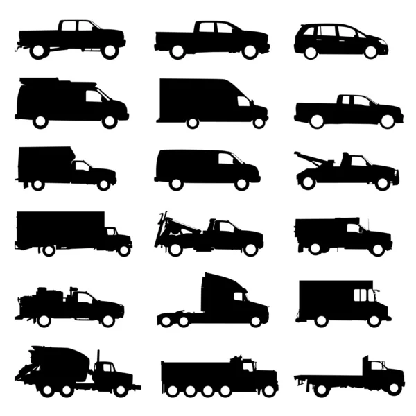 Set camion — Vettoriale Stock