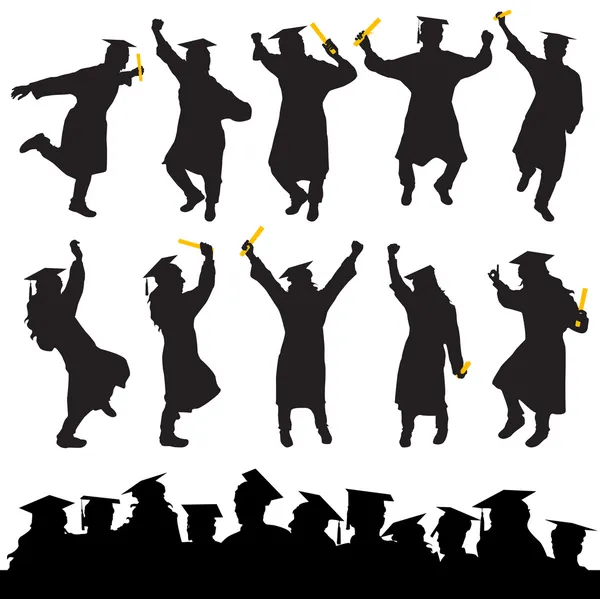 L'obtention du diplôme — Image vectorielle