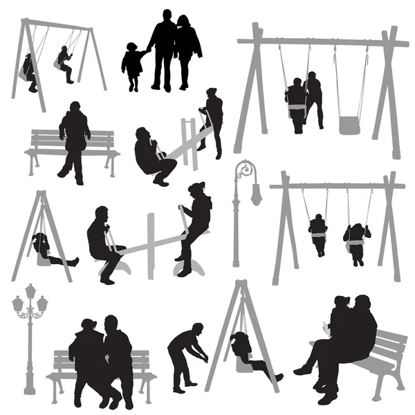 Couple dans le parc — Image vectorielle