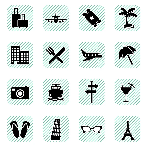 Cestovní ikonami — Stockový vektor