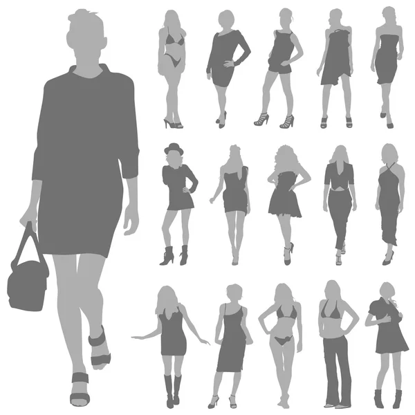 Set donna di moda — Vettoriale Stock