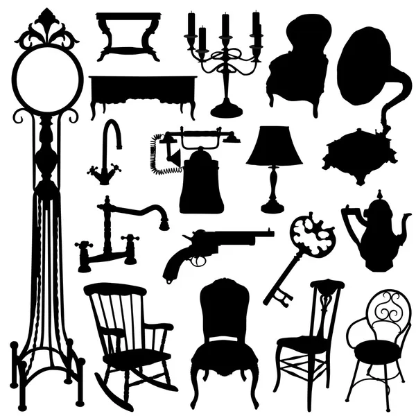 Antique objects — Stock Vector