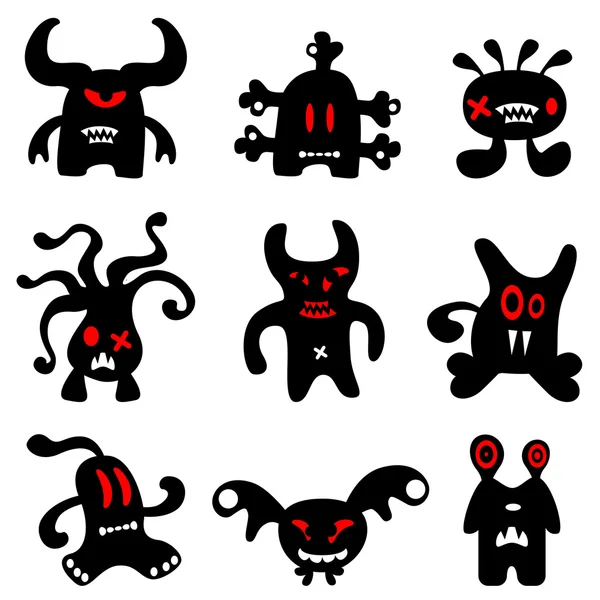 Ugly monsters — Stock Vector