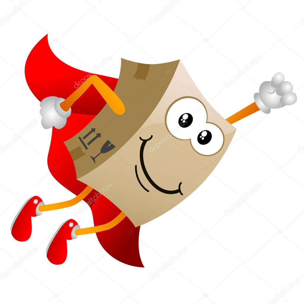 Cardboard cartoon character