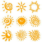 Картина, постер, плакат, фотообои "sun symbols", артикул 7219219