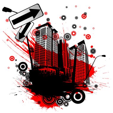 Abstract city vector clipart