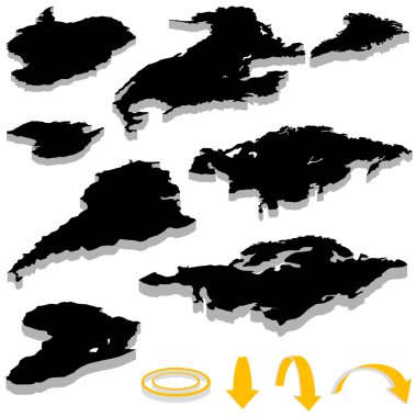 Graphic of continents clipart