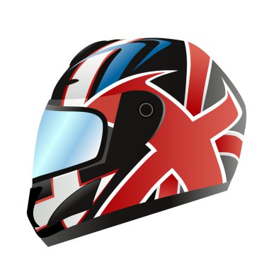 Motorcycle helmet vector clipart