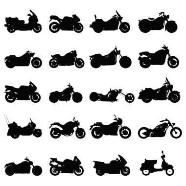 Motorcycle set clipart