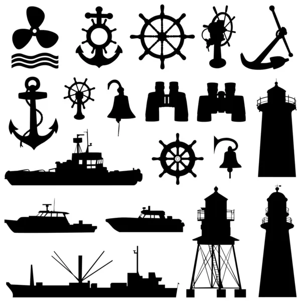 Nautical elements — Stock Vector