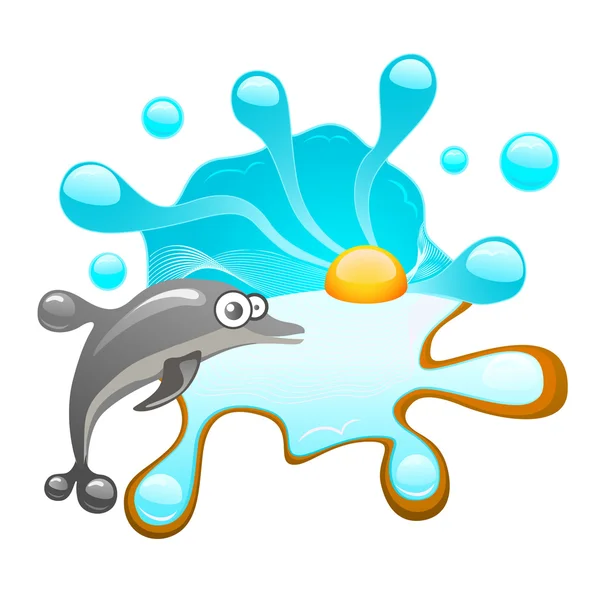 Tropiska splash — Stock vektor