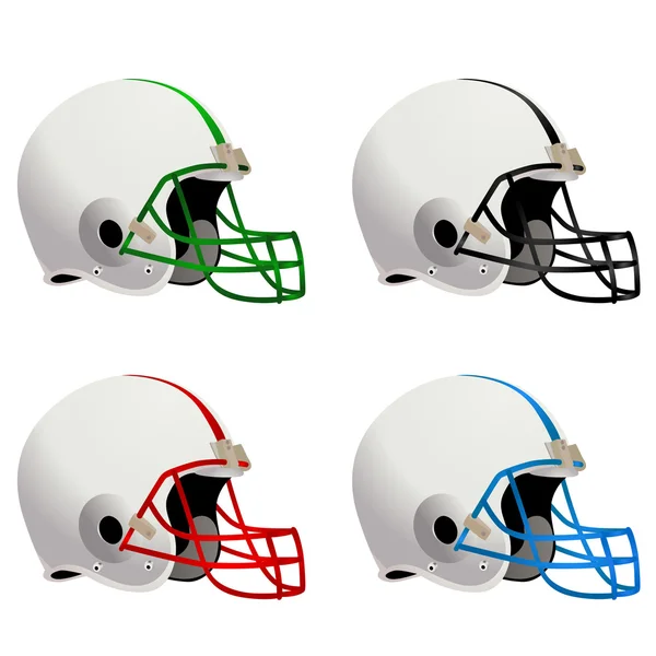 Football helmets vector — Stock Vector