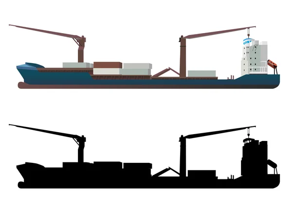Containerschiff — Stockvektor