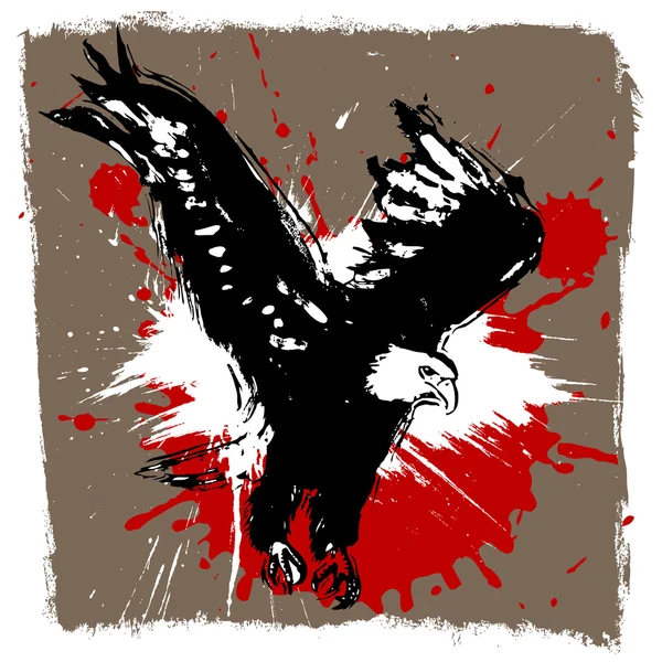 Grunge aigle — Image vectorielle