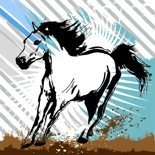 Horse grunge design — Stock Vector