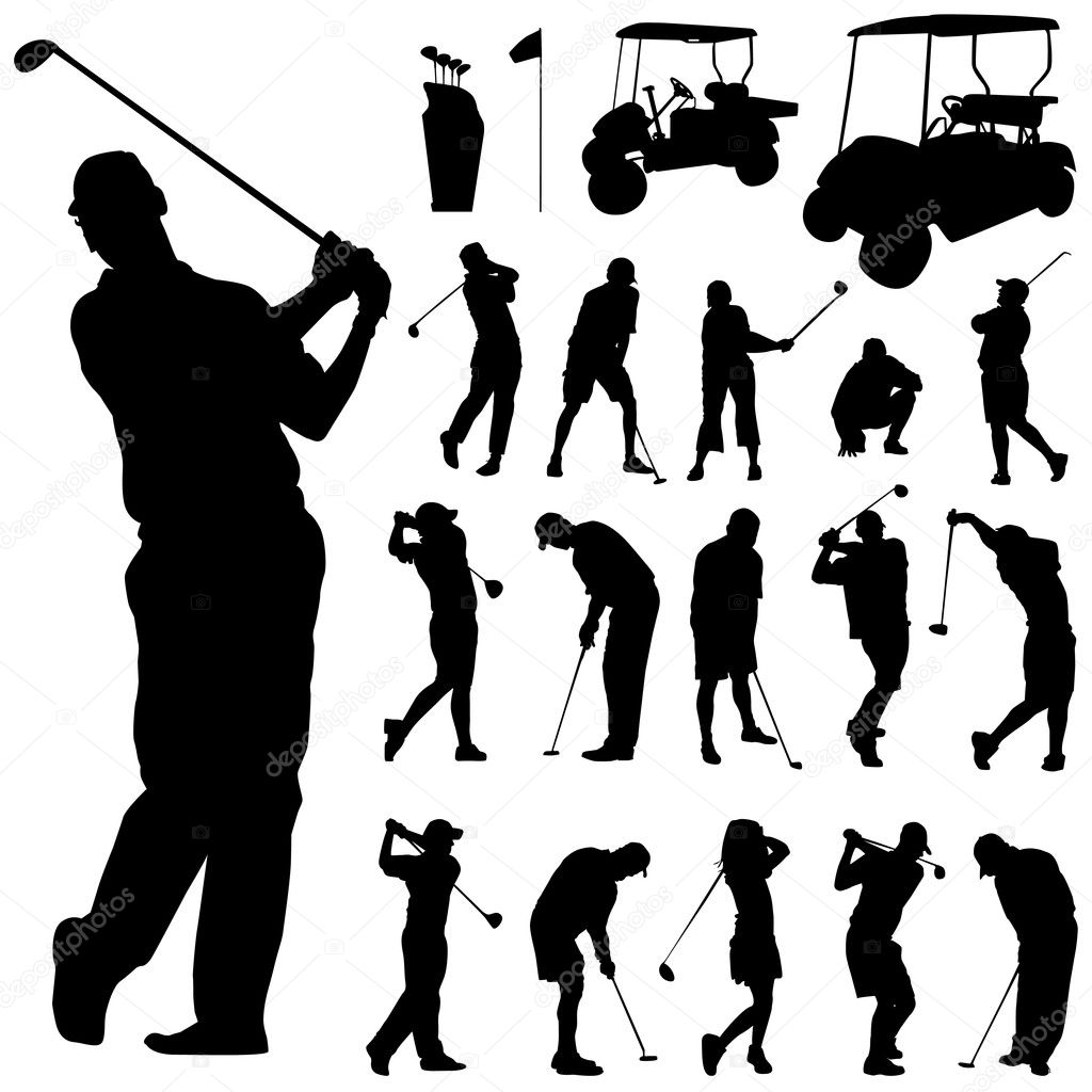 Set of golf vector
