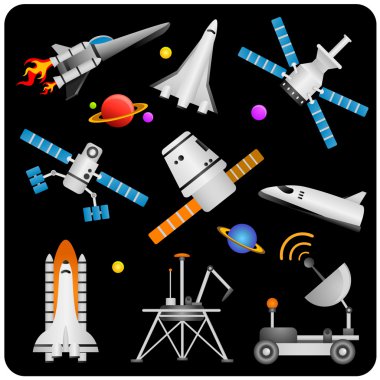 Space elements clipart