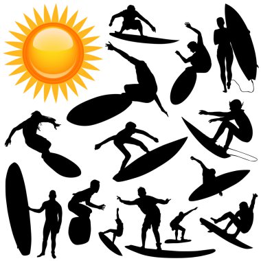 Surfing vector clipart