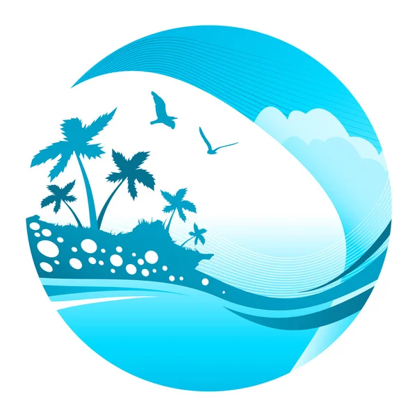 Vacances tropicales — Image vectorielle