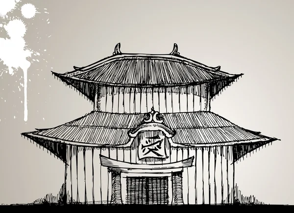 Pagoda illustration — Stock Vector
