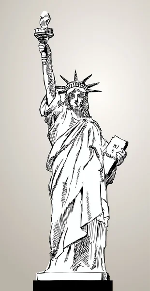 Illustration du statut de liberté — Image vectorielle