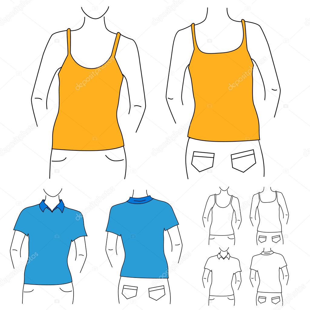 Clothes template Stock Vector Image by ©bogalo #7322886