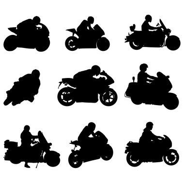 Motorcycle set clipart