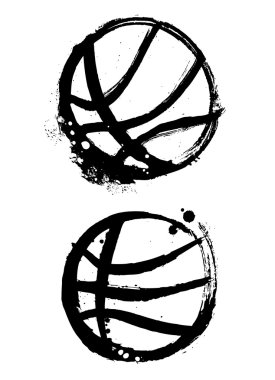 Grunge basketball clipart