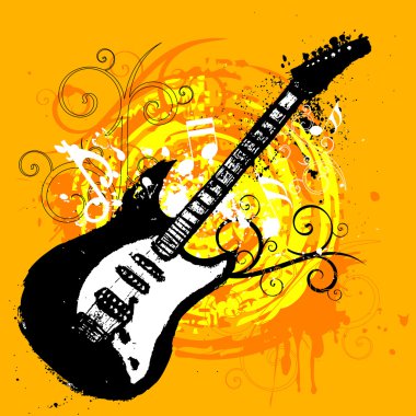 Guitar design clipart