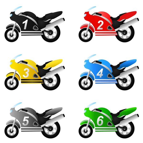 Juego de motocicletas — Archivo Imágenes Vectoriales