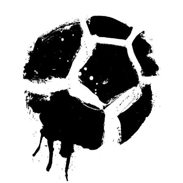 Balle de foot Grunge — Image vectorielle