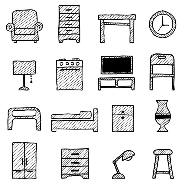 Икона мебели — стоковый вектор
