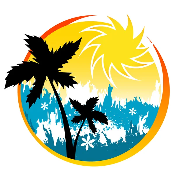 Design de verão tropical — Vetor de Stock