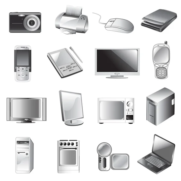 Iconos electrónicos — Vector de stock