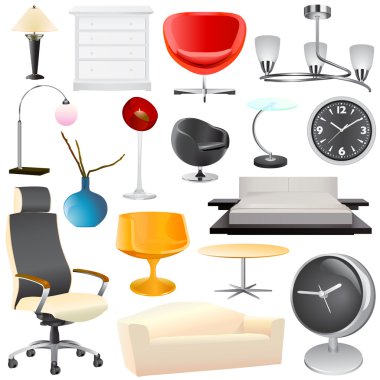 Interior objects clipart