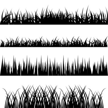 Grass vector set clipart